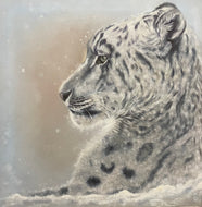 Snow Leopard Reverie - Original Oil Painting ## SOLD ##
