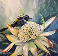 Waratah Breakfast - Original Oil Painting  **** SOLD ****